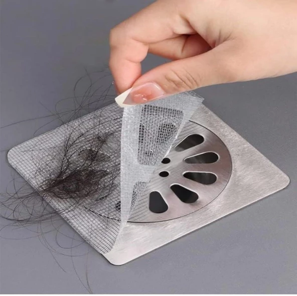 3B Trend 10 Adet Banyo Gider Süzgeci, Lavobo Süzgeci, Gider Kapağı, Sineklik, Böcek Önleyici - Resim 2