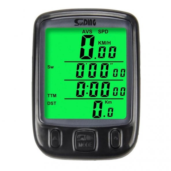 Sunding SD563 Bisiklet Km Hız Göstergesi Sayacı Su Geçirmez LCD Ekranlı