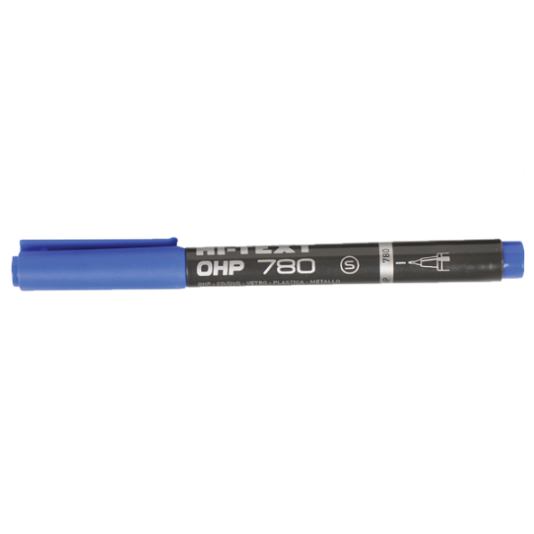Hi-Text Asetat Kalemi Permanent S Seri Mavi 780 ( 12 adet )
