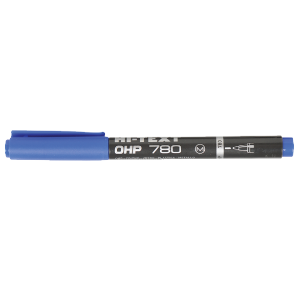 Hi-Text Asetat Kalemi Permanent M Seri Mavi 780 ( 12 adet )