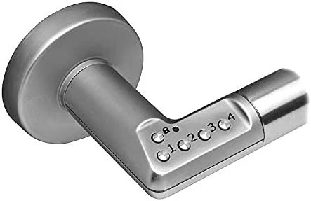 ASSA ABLOY Dijital Kapı Aksesuarı Code Handle DIN Sağ - Oda Kapısı Aksesuarı PIN Kodu ile - Gümüş