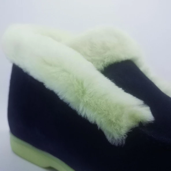 Janestt Kadın Hakiki Deri Süet İçi Kürklü Bot 202-100 - Resim 4