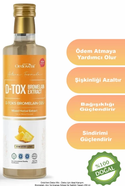 Detox Mix- Detox Için Ananas Ve Bromelain Karışımı - Ödem Atmaya Ve Kilo Vermeye Yardımcı 250g