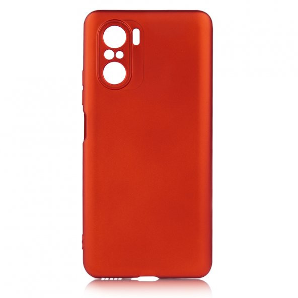 KNY Xiaomi Redmi K40 Pro Plus Kılıf Ultra İnce Mat Silikon Kırmızı