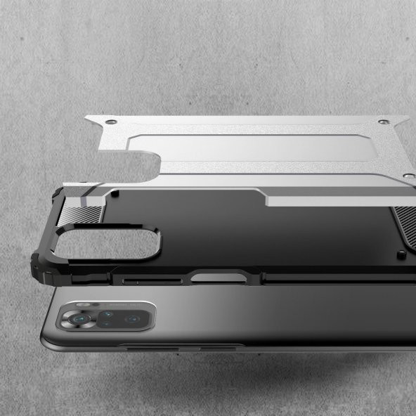KNY Xiaomi Redmi Note 10S Kılıf Ultra Korumalı Çift Katmanlı Armour Case Rose Gold - 4