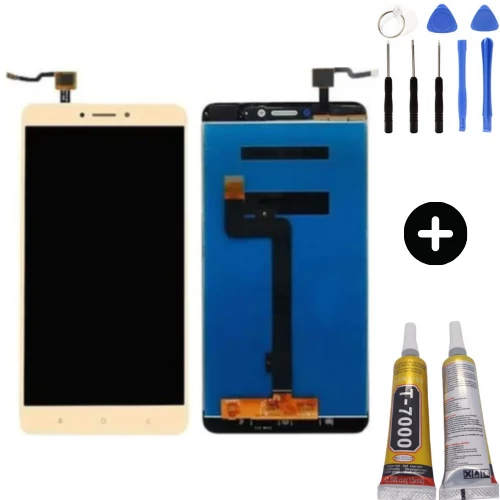 Xiaomi Mi Max 2 Uyumlu A Kalite Lcd Ekran Dokunmatik Gold + Montaj Seti