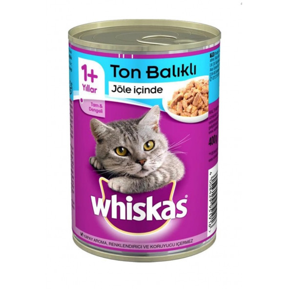 Whiskas Sardalya ve Ton Balıklı Konserve Kedi Maması 400 Gr.