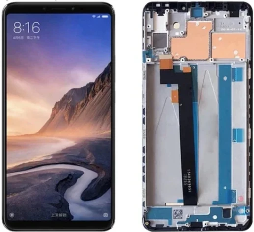 Xiaomi Mi Max 3 Uyumlu Çıtalı Lcd Ekran Dokunmatik Siyah
