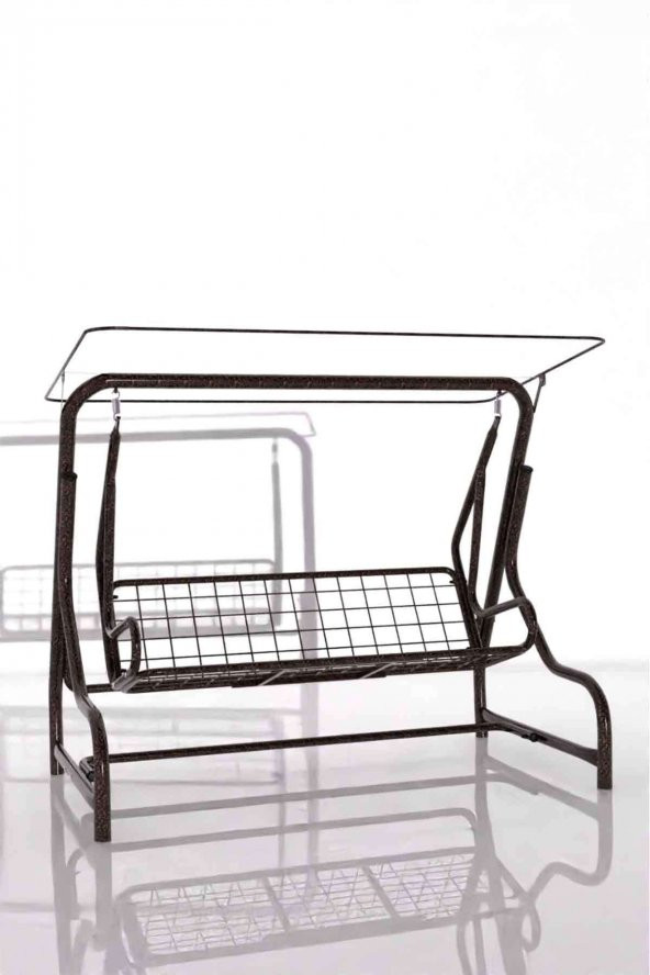 Naturel 3 Kişilik Bahçe Salıncağı Balkon Teras Salıncak  Bakır - 5