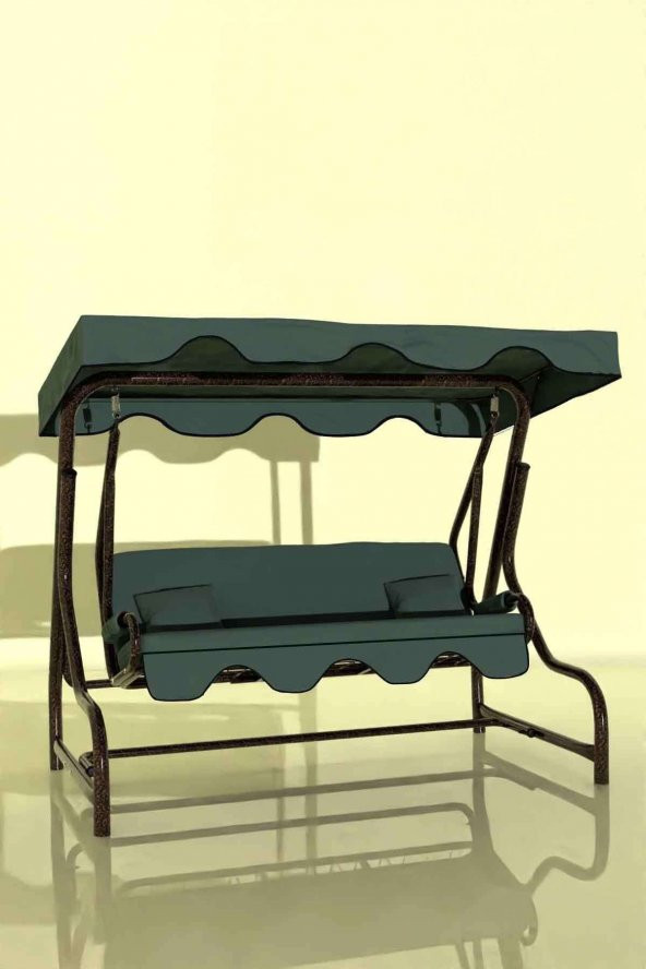 Naturel 3 Kişilik Bahçe Salıncağı Balkon Teras Salıncak  Bakır - 2