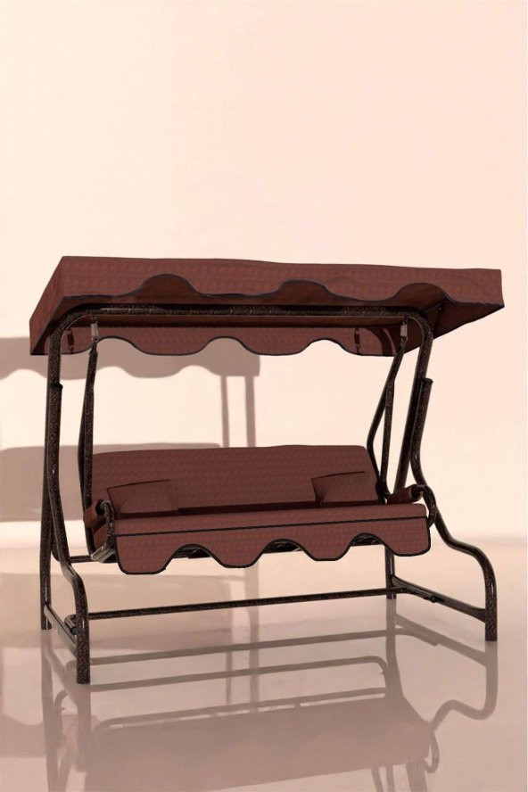 Kiremit 3 Kişilik Bahçe Salıncağı Balkon Teras Salıncak Bakır - 2