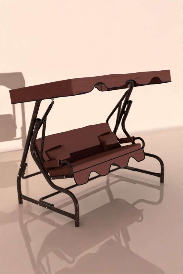 Kiremit 3 Kişilik Bahçe Salıncağı Balkon Teras Salıncak Bakır - 3
