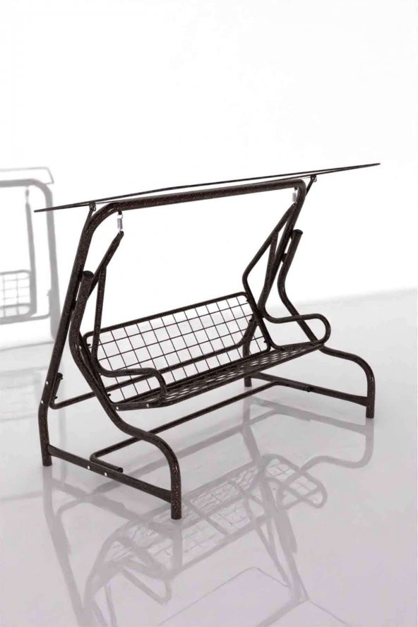 Kiremit 3 Kişilik Bahçe Salıncağı Balkon Teras Salıncak Bakır - 6