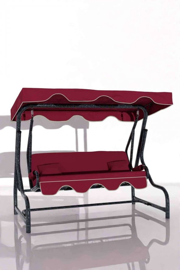 Retro 3 Kişilik Bahçe Salıncağı Balkon Teras Salıncak  Gümüş - 2