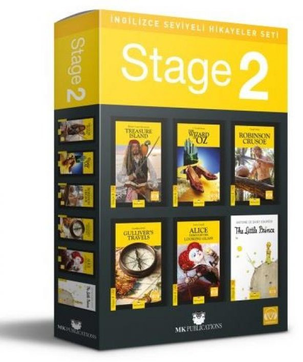 Murat Kurt İngilizce Hikaye Seti 6 Kitap KUTULU (Stage 2)