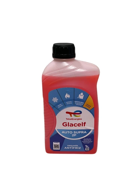 Total Glacelf Auto Supra 2F Organik 4 Mevsimlik Turuncu Antifriz 1 Litre