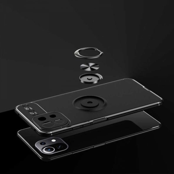 Xiaomi Mi 11 Lite Yüzüklü Silikon Kılıf - 8