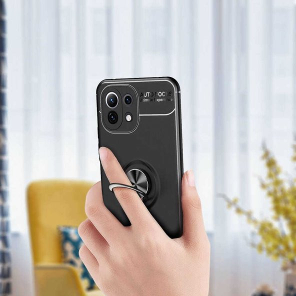 Xiaomi Mi 11 Lite Yüzüklü Silikon Kılıf - 11