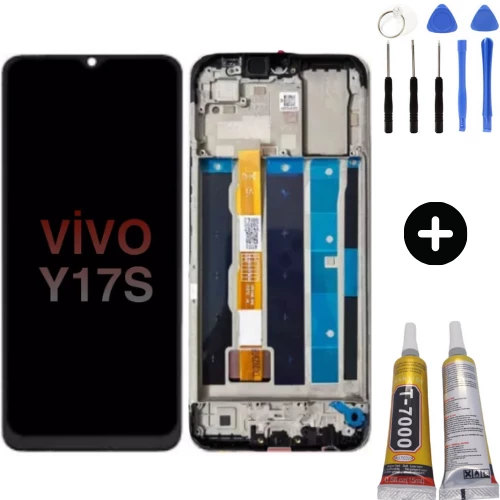 Vivo Y17s Uyumlu Çıtalı OLED Lcd Ekran Dokunmatik + Montaj Seti