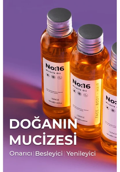 Sinoz No:16 Miracle Oil Mucizevi Bakım Yağı 100 ml - 3