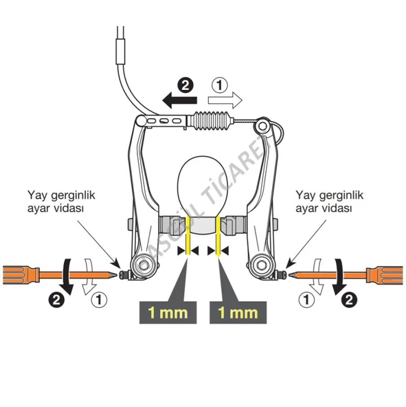 Hsgl Bisiklet Siyah Fren Ayağı V-Fren Ön Arka Takım Bisiklet fren sistemleri - 2