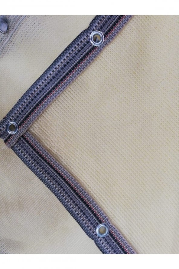 Gölgelik File 1x8 m 95 lik Krem Gölgelik Örtü Delikli Gölgelik Kumaş Çit örtüsü Çit Filesi ürün görseli 1