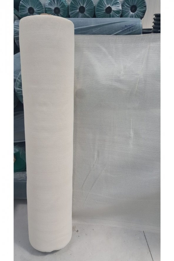 Gölgelik File 1x8 m 95 lik Krem Gölgelik Örtü Delikli Gölgelik Kumaş Çit örtüsü Çit Filesi - Resim 2