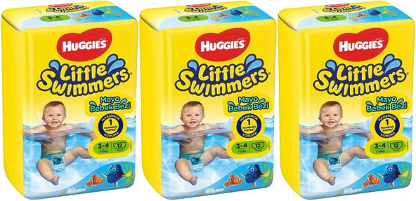 Huggıes Little Swımmers Mayo Bebek Bezi Beden:3-4 (7-15Kg) 36 Adet (3Pk*12)