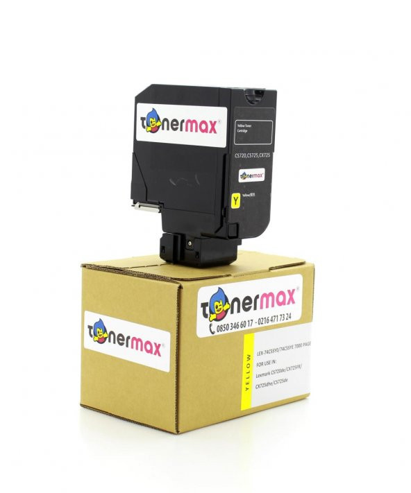 Lexmark CS720-74C5SY0 Sarı Muadil Toner Yüksek Kapasiteli - 2