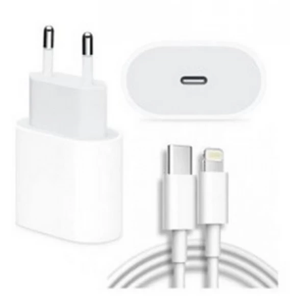 Apple Iphone Tüm Serilerle Uyumlu Hızlı Şarj Aleti Kablo Adaptör 5 6 7 8 X 11 12 13 14 Pro Max Plus (20W Type-C Çıkışlı) - PD20L