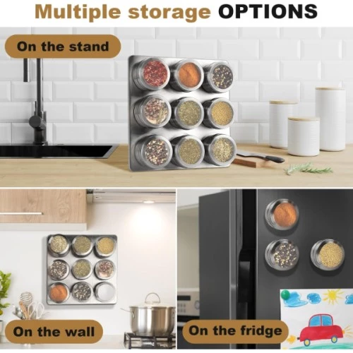 Periboia 6'lı Mıknatıslı Baharatlık Seti - 3