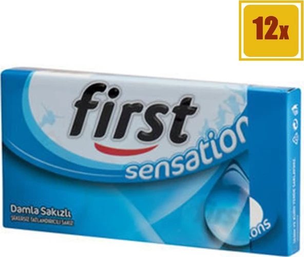 First Damla Sakızlı Şekersiz Sakız 27 gr 12'li Set