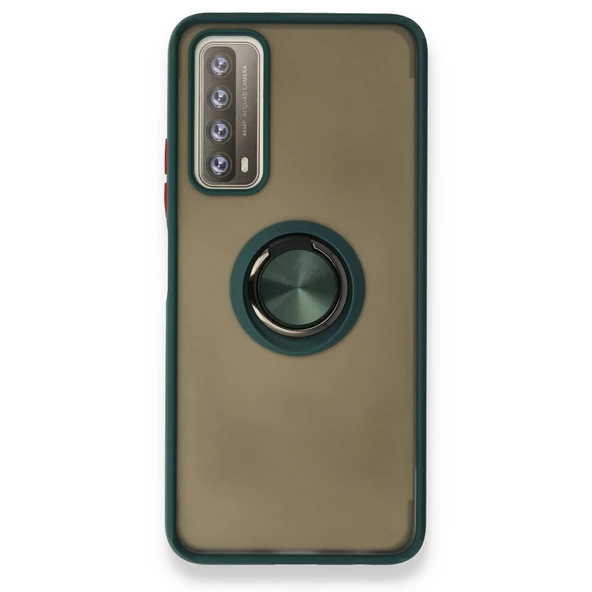 Huawei P Smart 2021 Kılıf Montrea Ring Yüzük Stantlı Kapak - 6