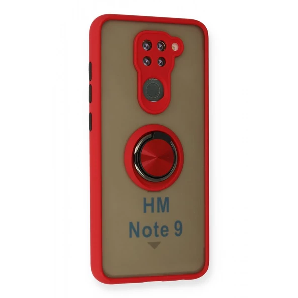 Xiaomi Redmi Note 9 Kılıf Montrea Ring Yüzük Stantlı Kapak - 7