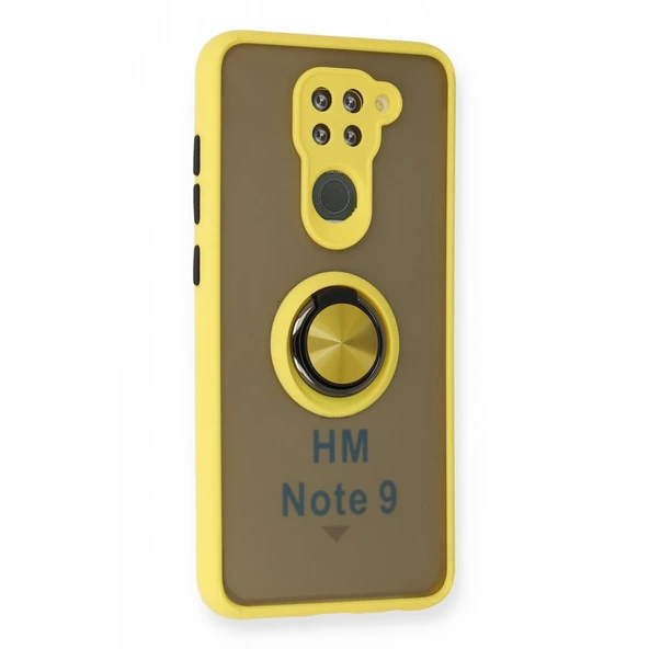 Xiaomi Redmi Note 9 Kılıf Montrea Ring Yüzük Stantlı Kapak - 8