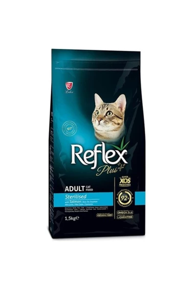 Reflex Plus (RFX-308) Somonlu Kısırlaştırılmış Yetişkin Kedi Maması 1,5 Kg