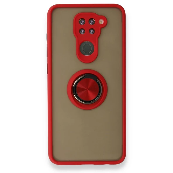 Xiaomi Redmi Note 9 Kılıf Montrea Ring Yüzük Stantlı Kapak - 4