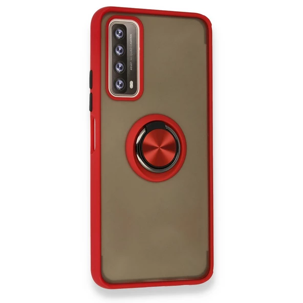 Huawei P Smart 2021 Kılıf Montrea Ring Yüzük Stantlı Kapak - 7