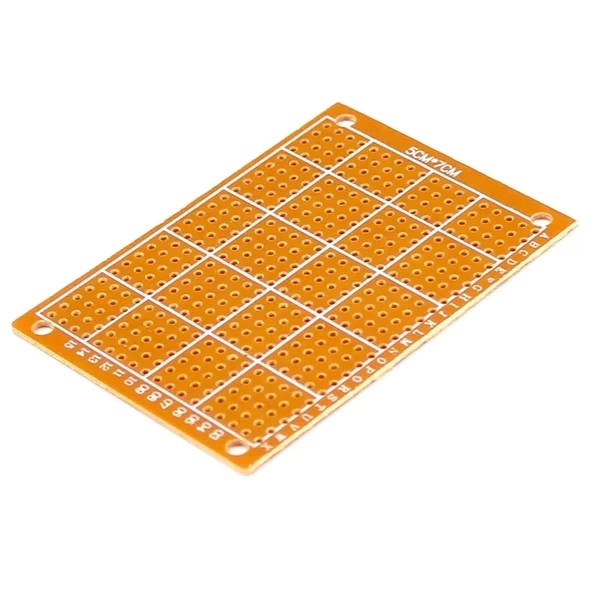 5X7CM Pertinaks Pcb Proto 10X24 432 Adet Bakır Delik Prototip Deney Kartı 2.54MM Pertenaks - Resim 3