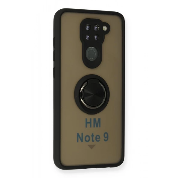 Xiaomi Redmi Note 9 Kılıf Montrea Ring Yüzük Stantlı Kapak - 11