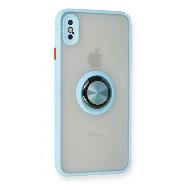 iPhone X / XS Kılıf Montrea Ring Yüzük Stantlı Kapak - 4
