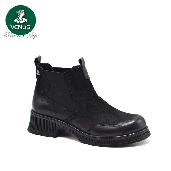 VENÜS 2452703K KISA TOPUK FERMUARLI BİLEK BOY DERİ KADIN BOT - 3