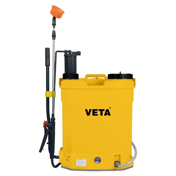 Veta 16A 16lt 130cm 6kg 12V 8Ah Sırt Tipi Kollu ve Akülü