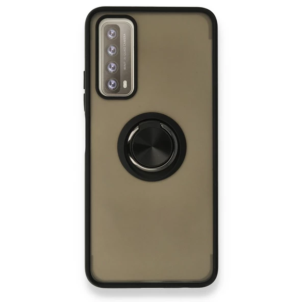 Huawei P Smart 2021 Kılıf Montrea Ring Yüzük Stantlı Kapak - 4