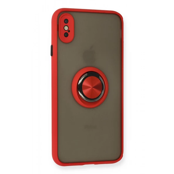 iPhone X / XS Kılıf Montrea Ring Yüzük Stantlı Kapak - 2