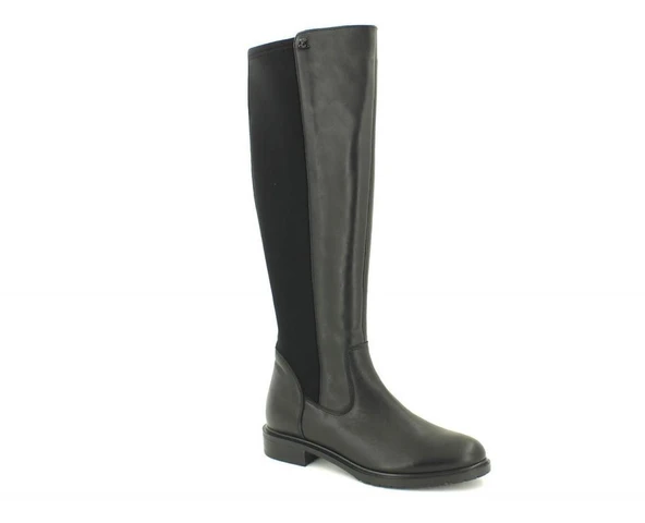 VENÜS 20711K DÜZ TOPUK STREÇ DETAYLI GÜNLÜK DERİ KADIN ÇİZME ürün görseli 1