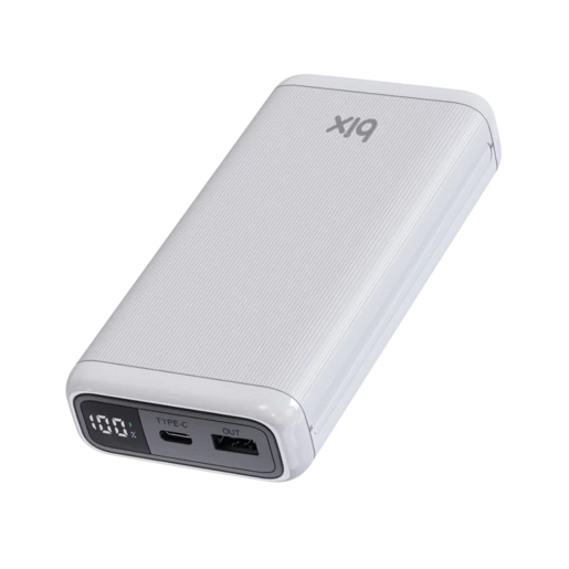 Bix Bxpb21 20000 mAh Usb-A 22.5w Ve Type-C Pd 20w Çift Çıkışlı Led Ekranlı Powerbank Beyaz