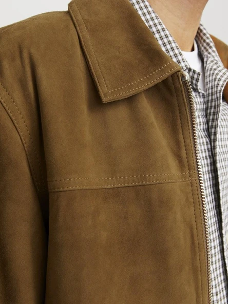 Jack Jones Suede Hakiki suet Erkek Ceket 12278575 - Resim 6