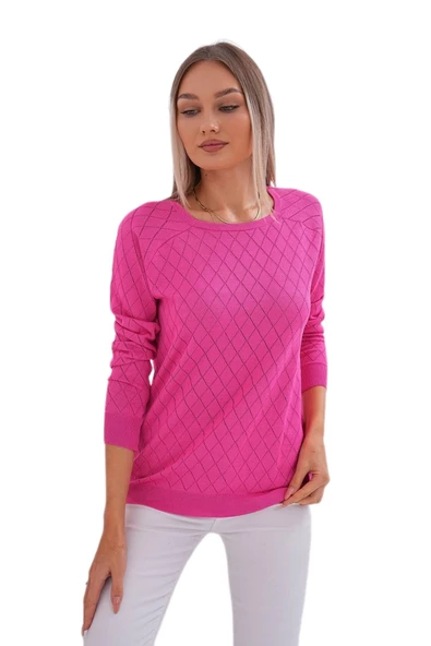 Kadın Baklava Dilimi Desenli Kazak 12781 BGL-ST04110 - Resim 6