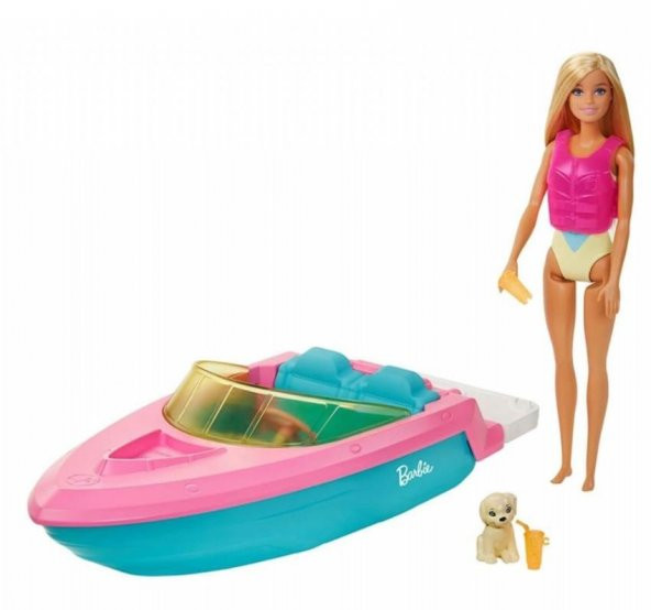 Barbie Köpeği İle Denizde Barbie Sürat Teknesi ve Köpeği